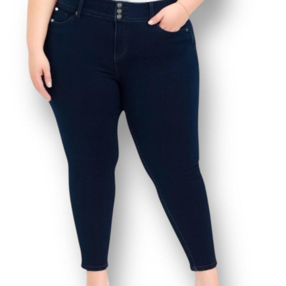 Torrid 20R Black Stretch Denim Jeggings High Rise Skinny Jeans Plus Size Casual‎